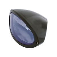 Shin Yo Iowa Motorrad Scheinwerfer (schwarz) blaues Glas